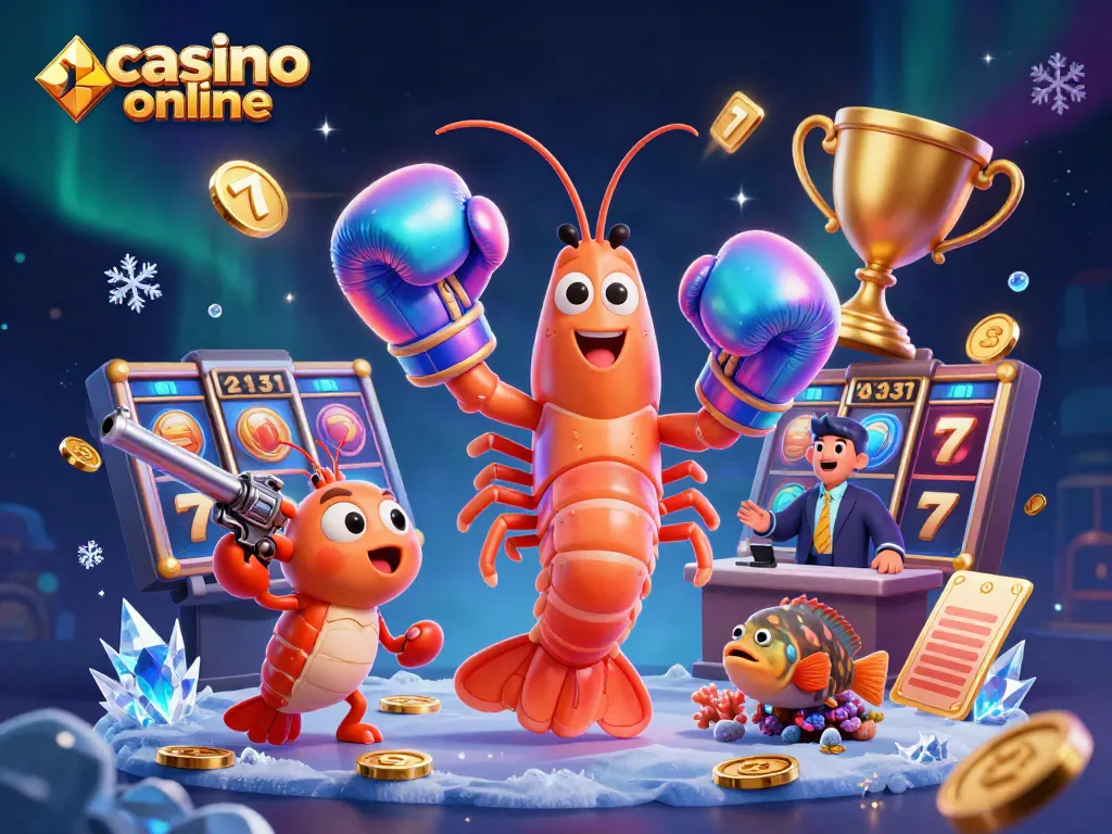 Engaging casino online scene featuring a vibrant mantis shrimp character with gaming elements.