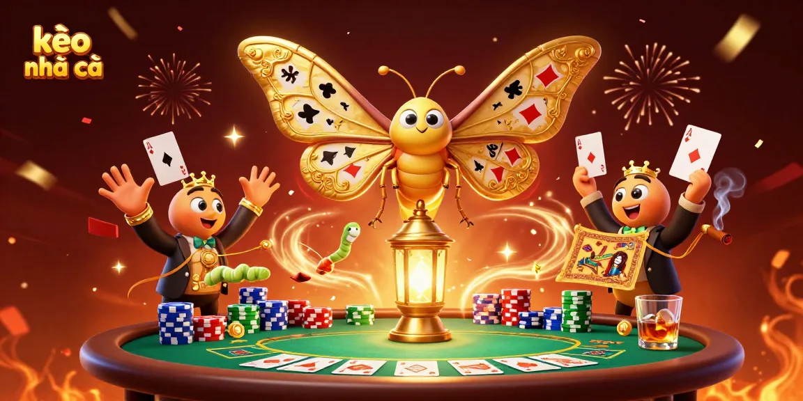 Experience kèo nhà cái with vibrant 3D casino scenes, poker elements, and animated characters.