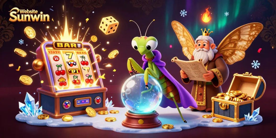 Experience the magic of Website Sunwin with fortune tellers and jackpot treasures in this dynamic casino scene.