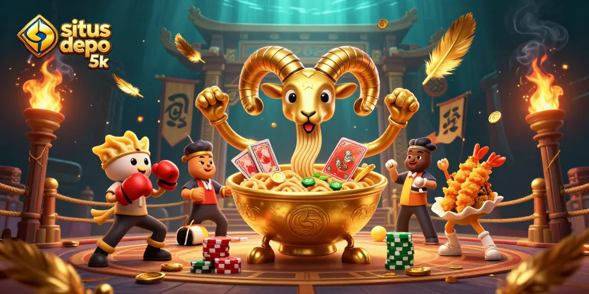 Experience thrilling wins with situs depo 5k in this vibrant 3D casino illustration.